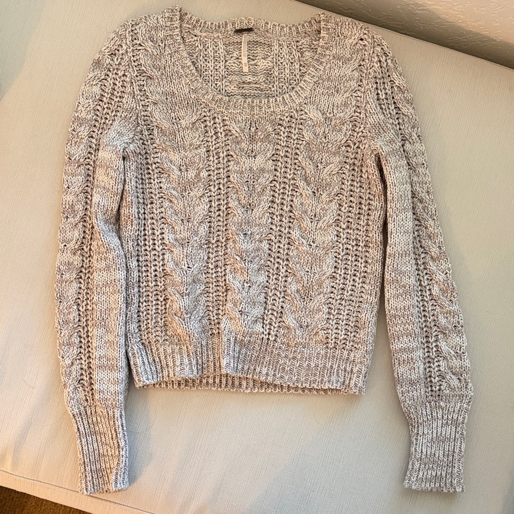 Free People Cable Knit Sweater